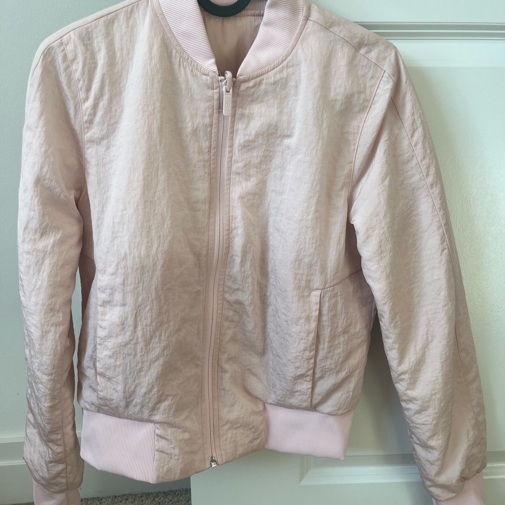LULULEMON reversible bomber jacket - petal pink, size 2, like new